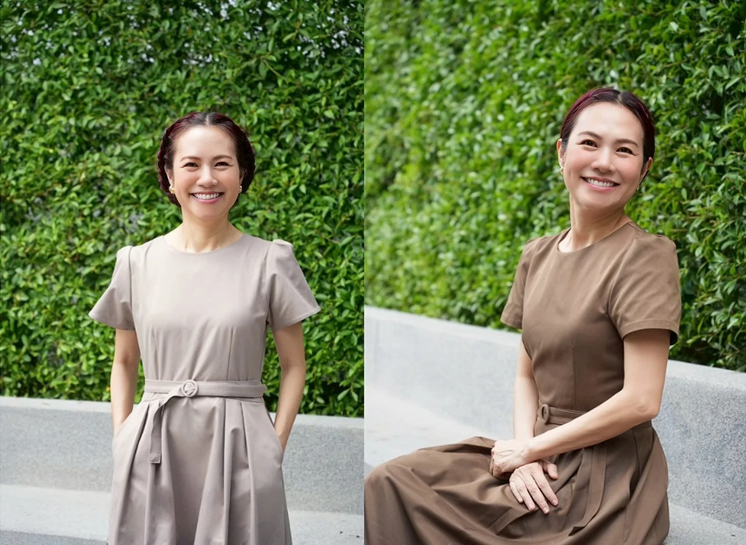 เดรสเข็มขัดกลม