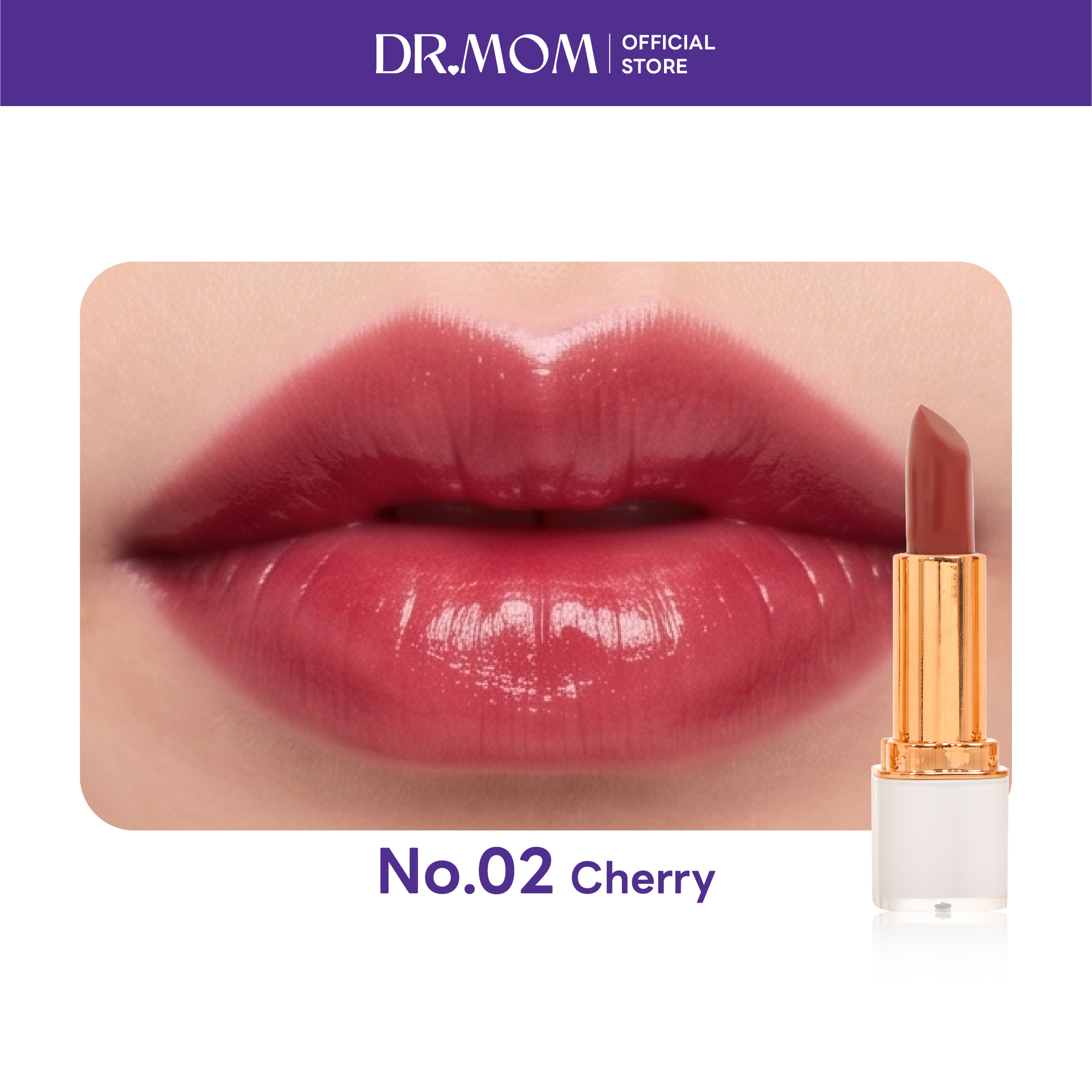 ลิปทินต์บาล์ม สีสวย พร้อมบำรุง ดอกเตอร์มัม | Dr.Mom Tinted Lip Balm 3.6 g – CHERRY